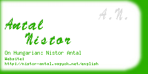 antal nistor business card